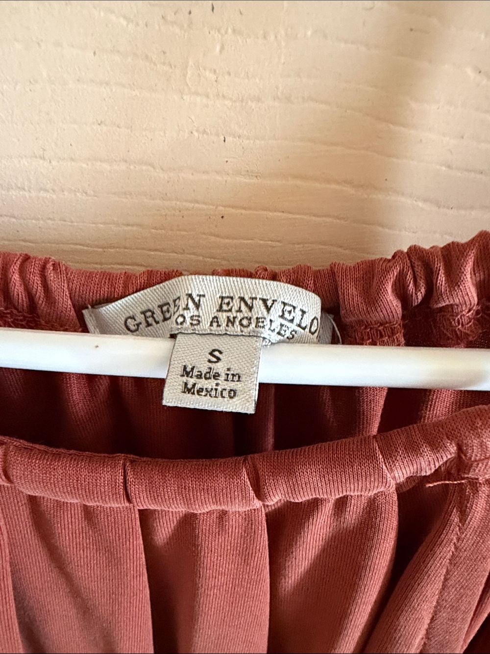 Green Envelope Rust-Colored Halter Tank - Picture 2 of 2